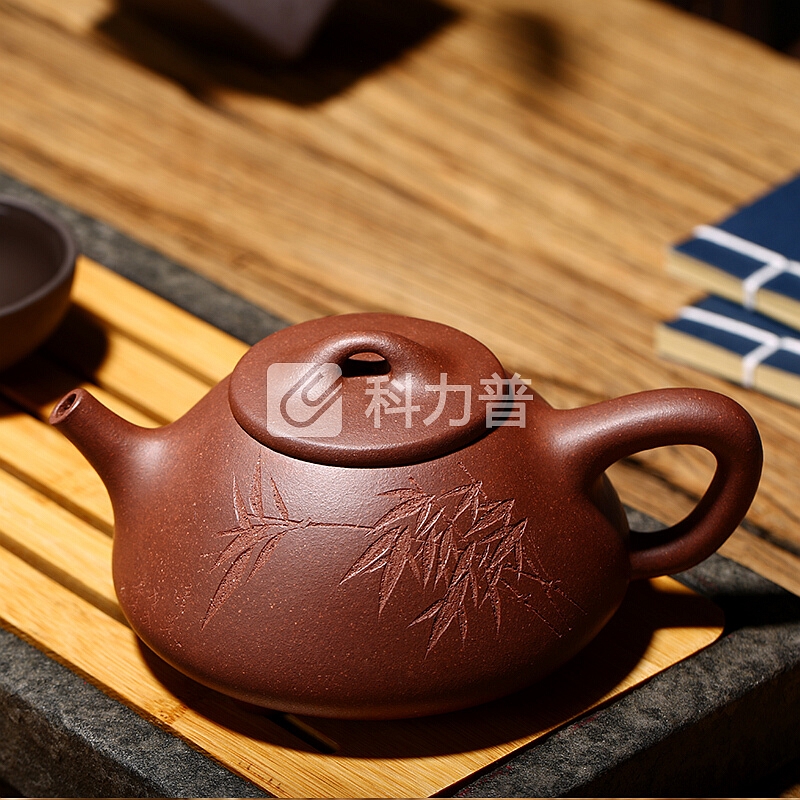 金镶玉 宜兴紫砂壶 功夫茶具原矿紫泥手工茶壶泡茶器 名家李小勤石瓢壶360ml
