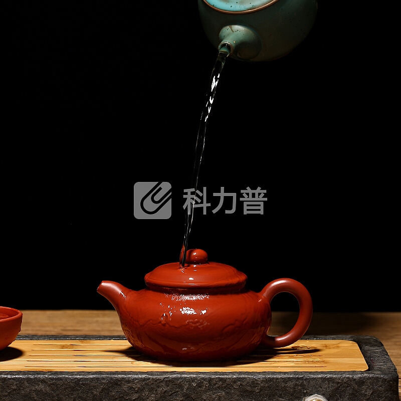 金镶玉 宜兴紫砂壶 紫砂功夫茶具原矿大红袍名家之作手工泡茶器 李小勤仿古壶250ml