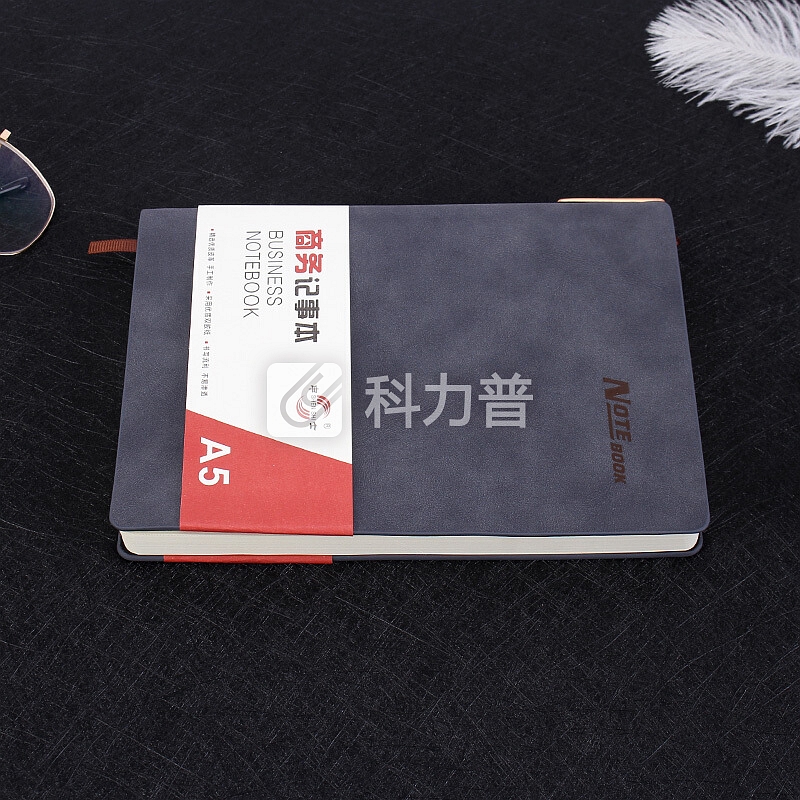 【京东自营】申士 A5/25K 办公记事本 羊巴皮商务笔记本子 加厚240页日记本 学生本子日记本 蓝色A5/25K 配赠笔一只