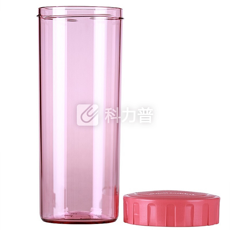 特百惠 特百惠（Tupperware）莹彩塑料杯随心水杯子430ML 运动密封防漏便携水杯 石榴红
