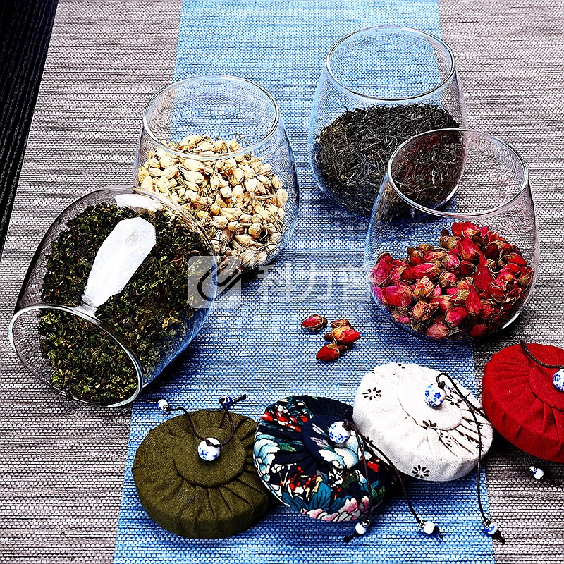 博为 BW 博为 茶叶罐 玻璃便携茶罐旅行密封小型储茶罐 玻璃茶叶罐（四个装）