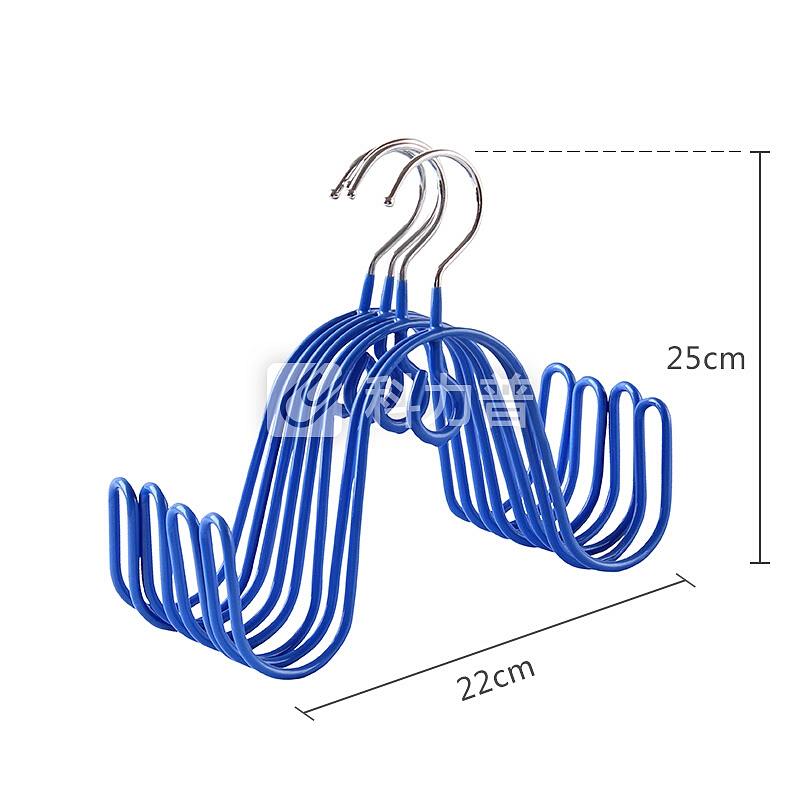 加品惠 衣架 浸塑晾衣架 多功能鞋架 成人儿童防滑干湿两用衣帽晾晒架挂架 加固多用晒衣架 4只装JH-0984