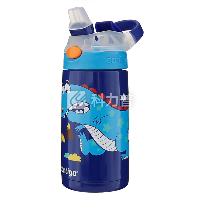 contigo 小发明家儿童保温吸管水杯不锈钢运动便携杯400ml 恐龙 HBC-GIZ040