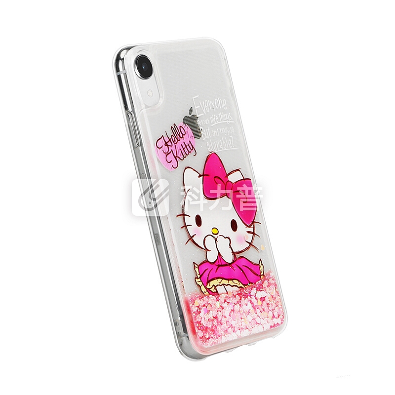 X-doria HelloKitty 苹果XR手机壳iPhoneXR保护壳 网红同款流沙防摔全包硅胶软壳保护套 流光妩媚凯蒂猫