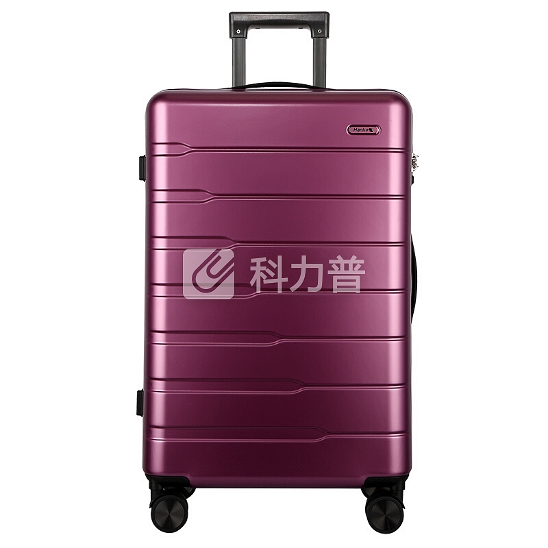 汉客(HANKE)万向飞机轮拉杆箱20英寸海关密码锁行李箱男女旅行箱子登机箱 H9808紫色