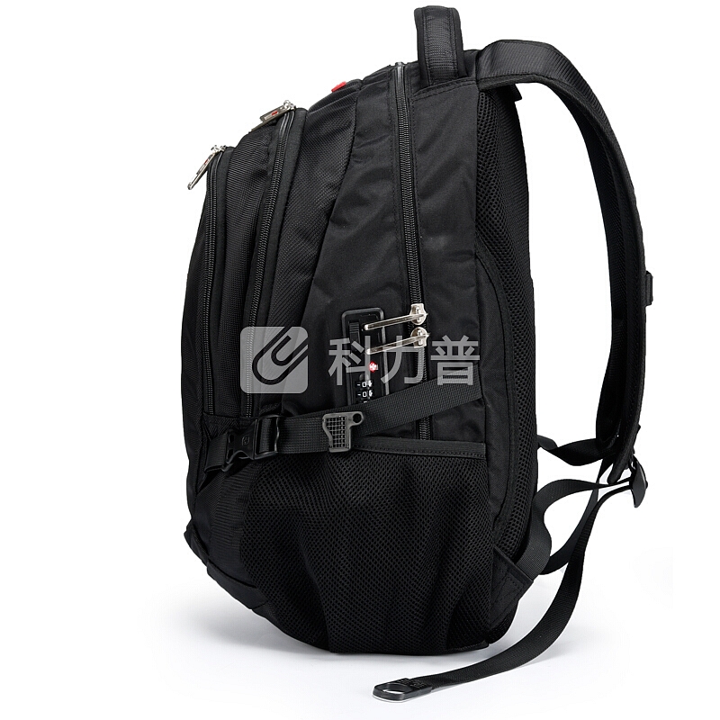 CROSSGEAR 加密防盗 双肩包 大容量笔记本电脑包15.6英寸/17.3英寸 男商务背包多功能书包 CR-9001XL 黑色