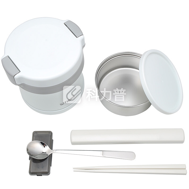 TIGER/虎牌不锈钢便当盒保温饭盒LXB-A10C 白色WI