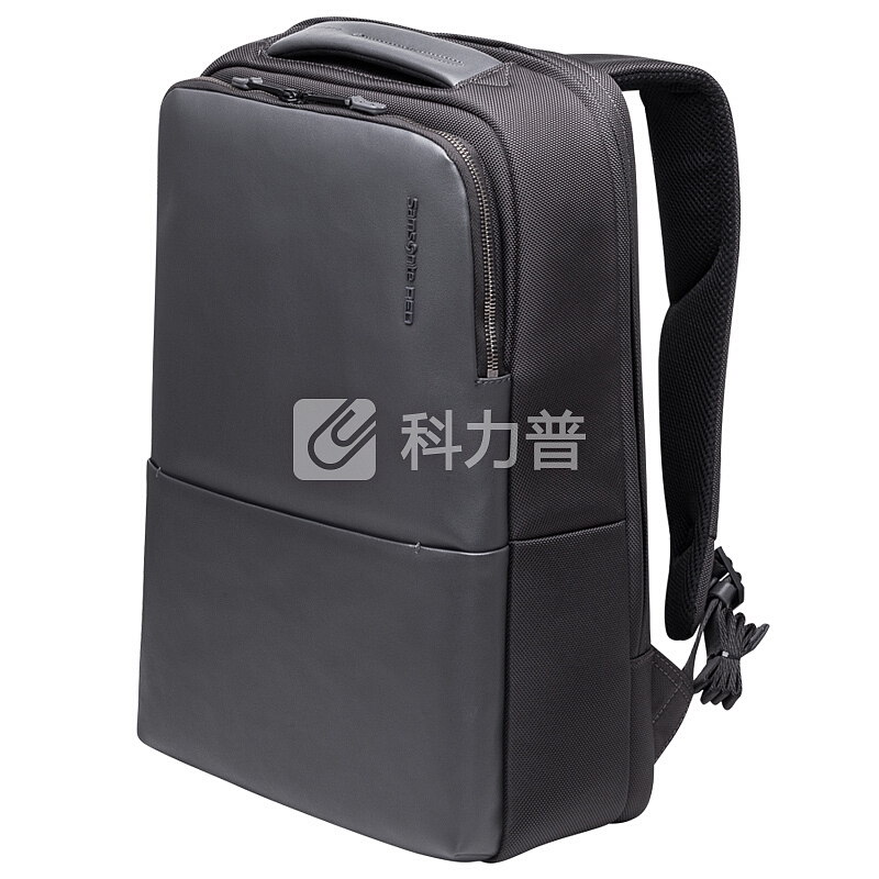 Samsonite/新秀丽新款双肩包潮 牛皮大包15英寸商务休闲背包男I83*08001灰色
