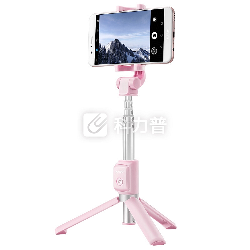 荣耀原装自拍杆线控蓝牙三脚架自拍神器 华为oppo魅族小米/vivo/苹果7/8/x等通用 蓝牙三脚架自拍杆-粉色