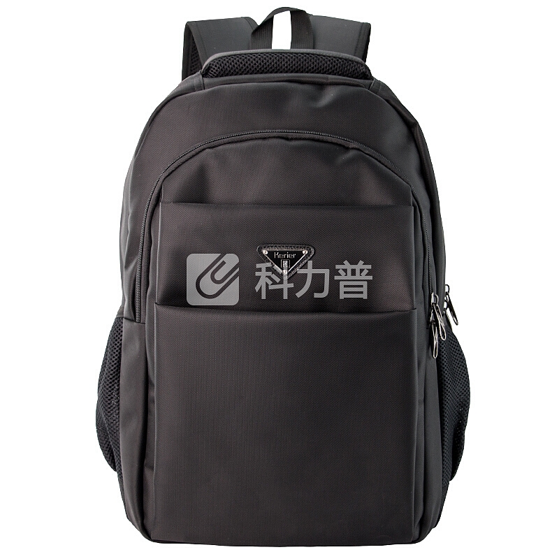 柯锐迩 大容量双肩背包 黑色电脑包学生书包 大容量旅行包商务休闲大学生背包