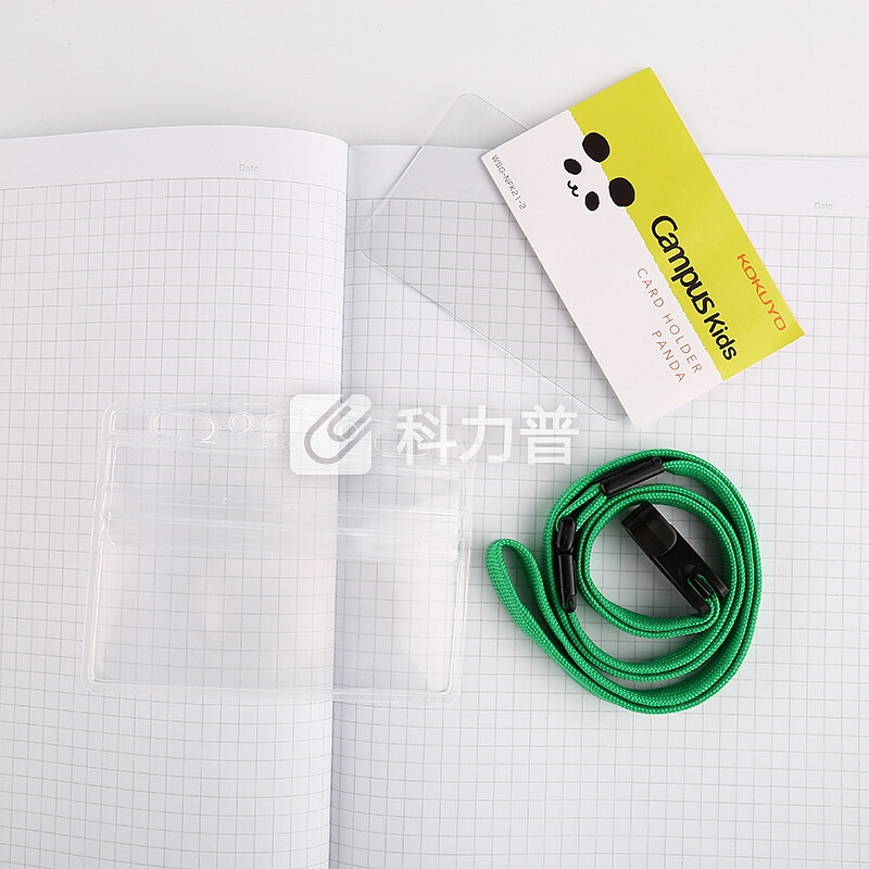 日本国誉(KOKUYO)Campus Kids儿童学生ID卡证件卡软壳胸卡挂牌吊牌56*91mm 熊猫WSG-NFK21-2