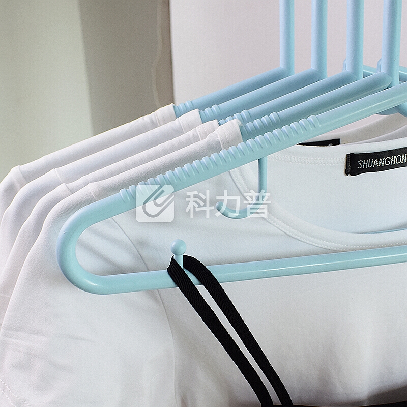 品迈塑料衣架46cm防滑无痕衣挂多挂钩内衣吊带晾衣架成人衣服架子衣物晾晒架外套大衣撑8支装