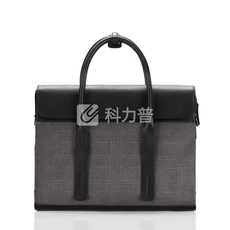 铂派BVP公文包男士商务休闲手提包牛皮单肩斜挎包笔记电脑包 T1038黑色