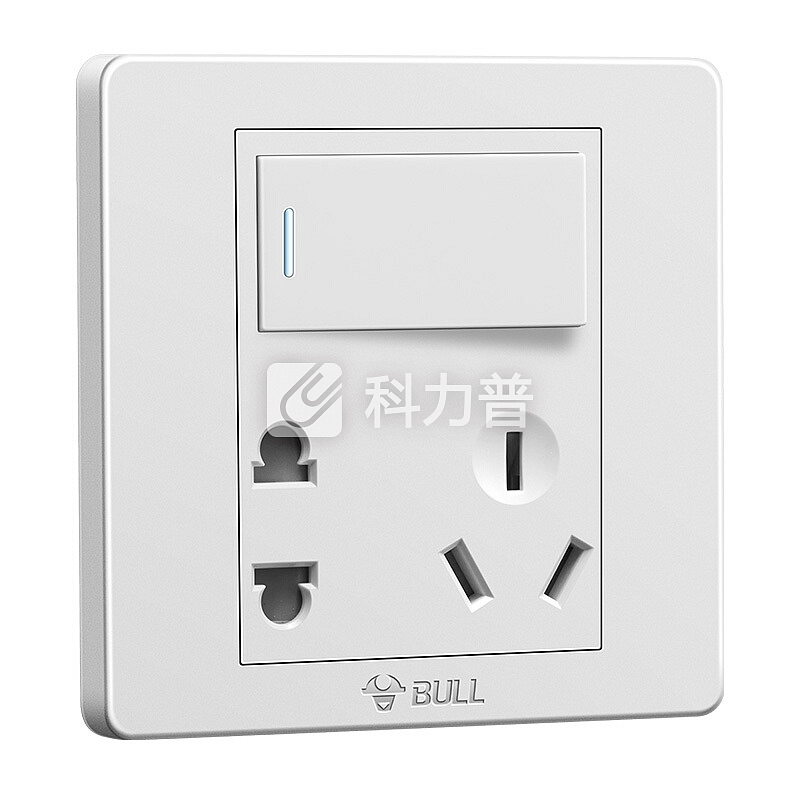 公牛(BULL) 开关插座 G07系列 一开双控五孔带开关插座 单开86型面板G07E334 白色 暗装