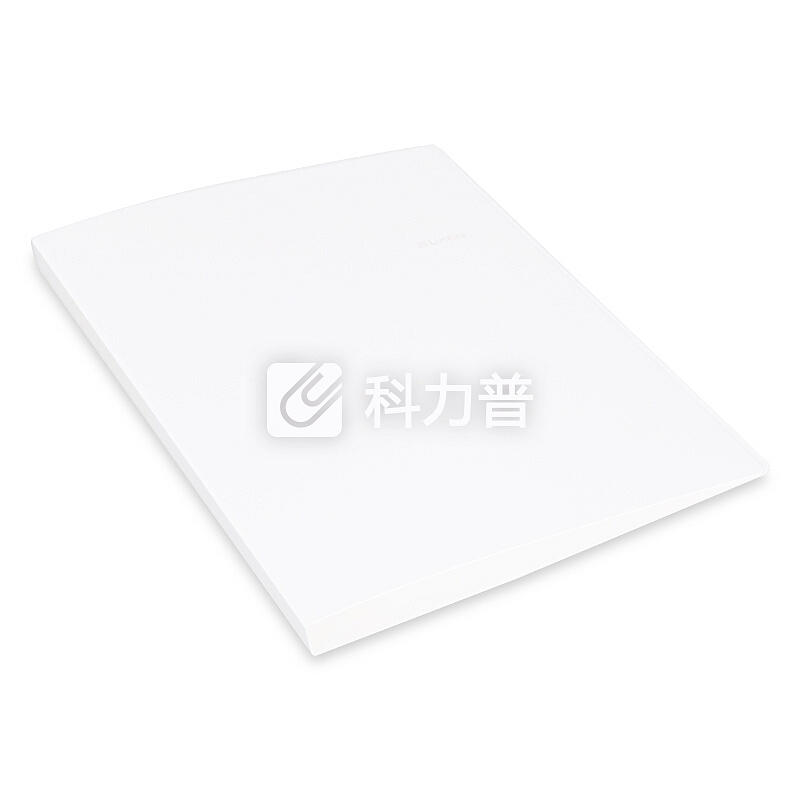 得力(deli)乐素系列A4单强力夹+插袋文件夹资料夹 学生收纳夹 层云白