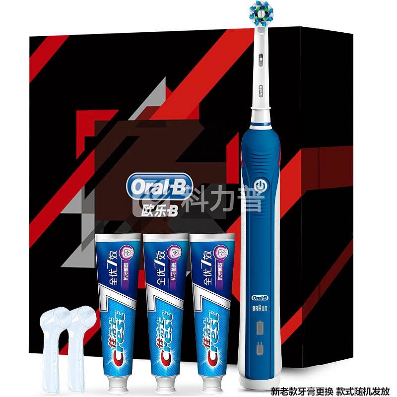 欧乐B(Oralb)电动牙刷 成人3D声波震动牙刷 清除牙渍 P4000 节日礼盒 德国进口 博朗精工
