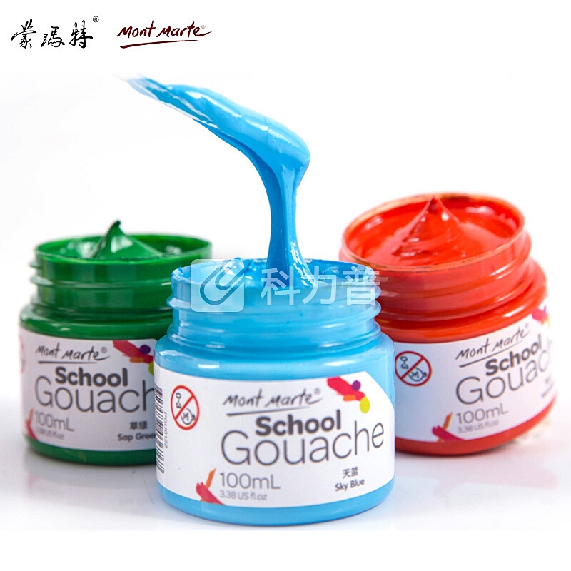 澳洲蒙玛特 Mont Marte 100ML水粉颜料 浓缩学生广告画颜料 普蓝 PGU0128
