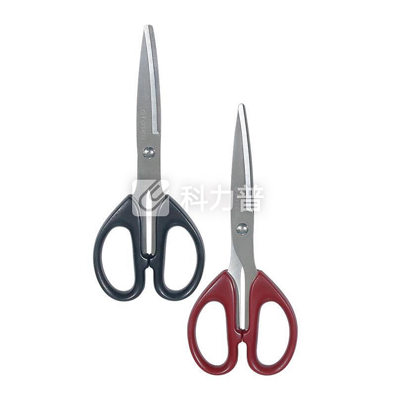 金隆兴(Glosen)160mm办公剪刀不锈钢多用学生手工厨房家用美工刀 6001 红色1把