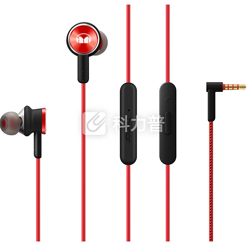 华为荣耀魔声耳机2 AM17重低音高保真立体声有线入耳式耳机 适用mate10/p10/mate9等 红色