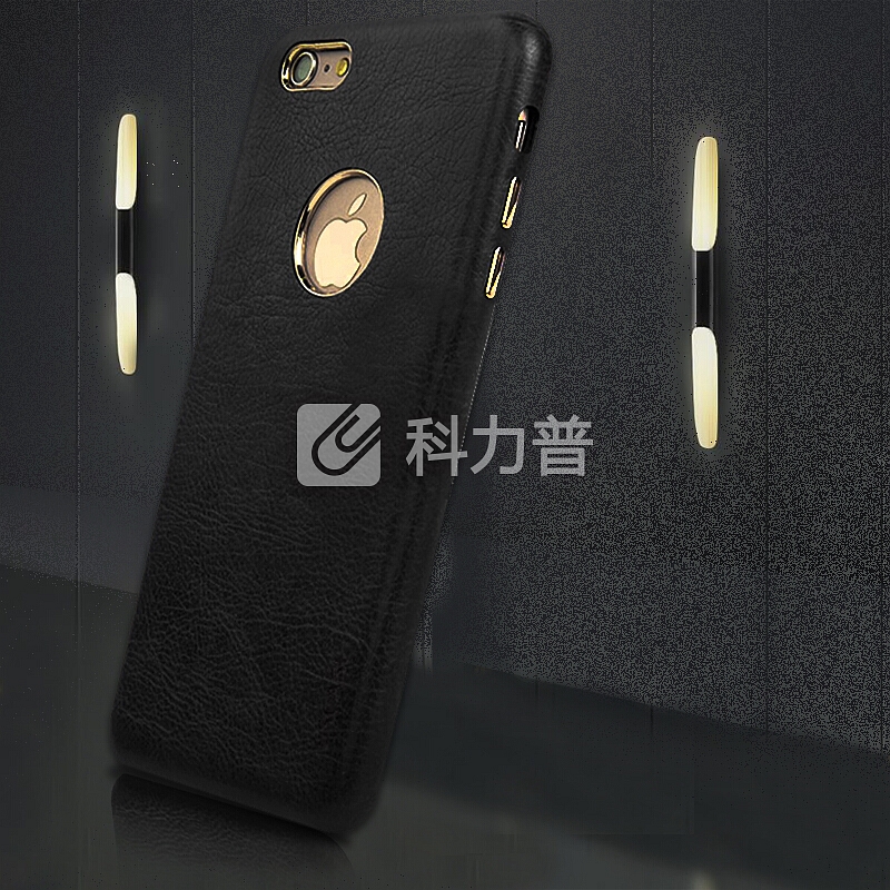 ESCASE 苹果6/6s手机壳iPhone6/6s手机套 仿真皮防摔保护壳 金属按键适用iPhone 6/6s 4.7英寸手机 绅士黑