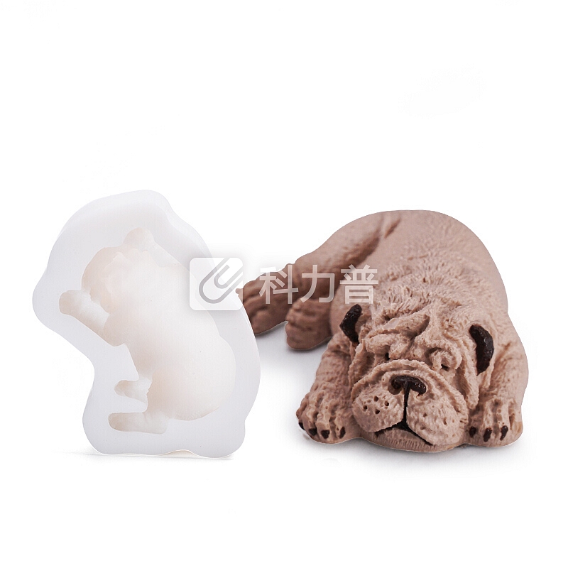 展艺 展艺抖音沙皮狗网红3D卡通立体硅胶慕斯模具网红沙皮狗巧克力蛋糕硅胶脏脏狗模 4寸沙皮狗模具