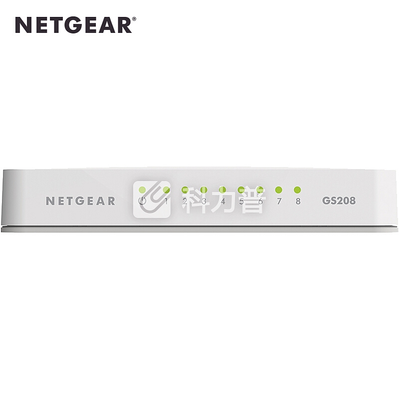 美国网件(NETGEAR)GS208 8口千兆非网管交换机 SOHO办公小型家用宿舍网络分线器以太网交换机