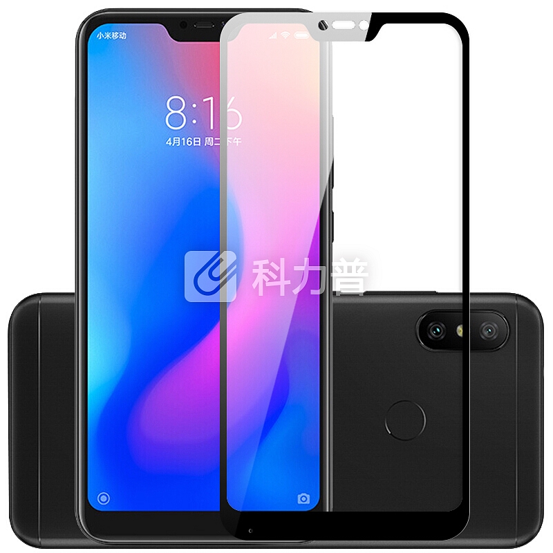 KOOLIFE 红米6Pro钢化膜 MI6pro钢化膜 全屏高透高清 手机保护贴膜非水凝 适用于小米红米6PRO-黑色