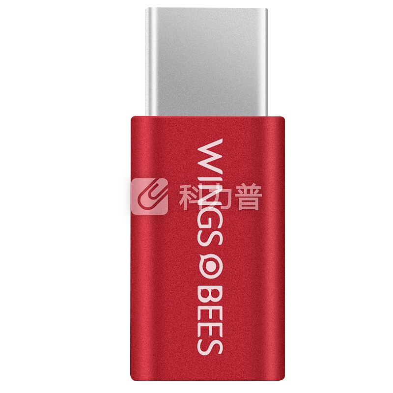 蜂翼 铝合金安卓Micro USB转Type-C转接头 手机数据/充电线转换头 中国红 适用小米6/5s/5 华为P9/荣耀