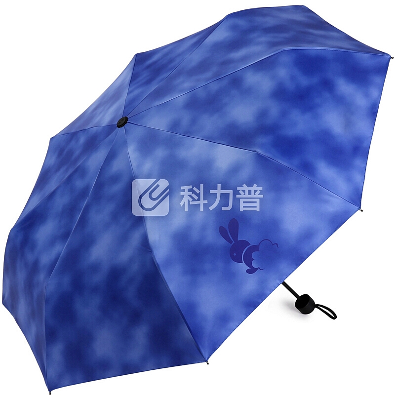 天堂伞(UPF50+)梦幻云霄渐变黑胶三折晴雨伞33573E梦幻兰