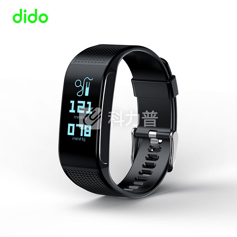 dido CK18 智能手环 男血压测量心率监测心电图显示防水 健康运动手环 古典黑