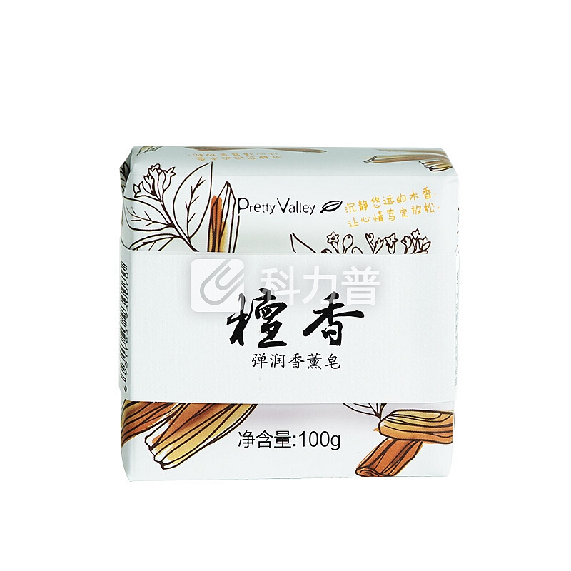 汇美舍(PrettyValley)檀香弹润香薰皂/100g(紧致肌肤 温和清洁)