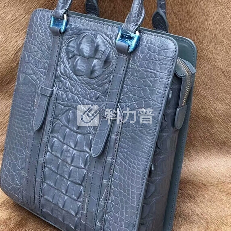 尊皇船长意大利品牌轻奢高端精品 小ck女包男包单肩包真皮商务公文包竖款男士包包休闲潮鳄鱼皮包手提包袋 灰色