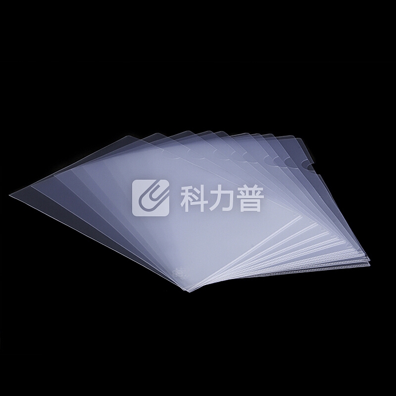 晨好(CHENHAO) L型透明塑料文件套 单页夹二页 红色 30个/包