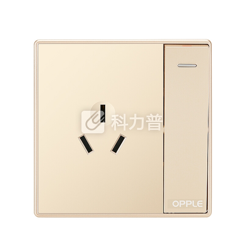 欧普 欧普照明（OPPLE）开关插座大功率空调插座带开关16A面板三孔热水器K05金色