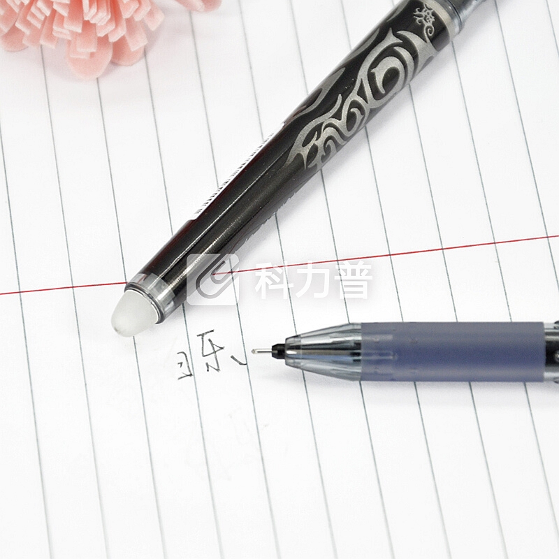 日本百乐(PILOT)针管式可擦中性笔热可擦水笔 黑色 0.5mm 12支装 BL-FRP5原装进口