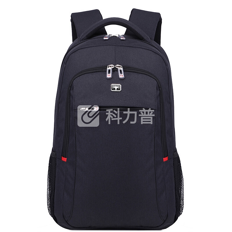 施维茨十字双肩包电脑包旅行包瑞士包男女大容量休闲商务旅游轻便防盗背包15.6寸中学生书包SC81435黑色