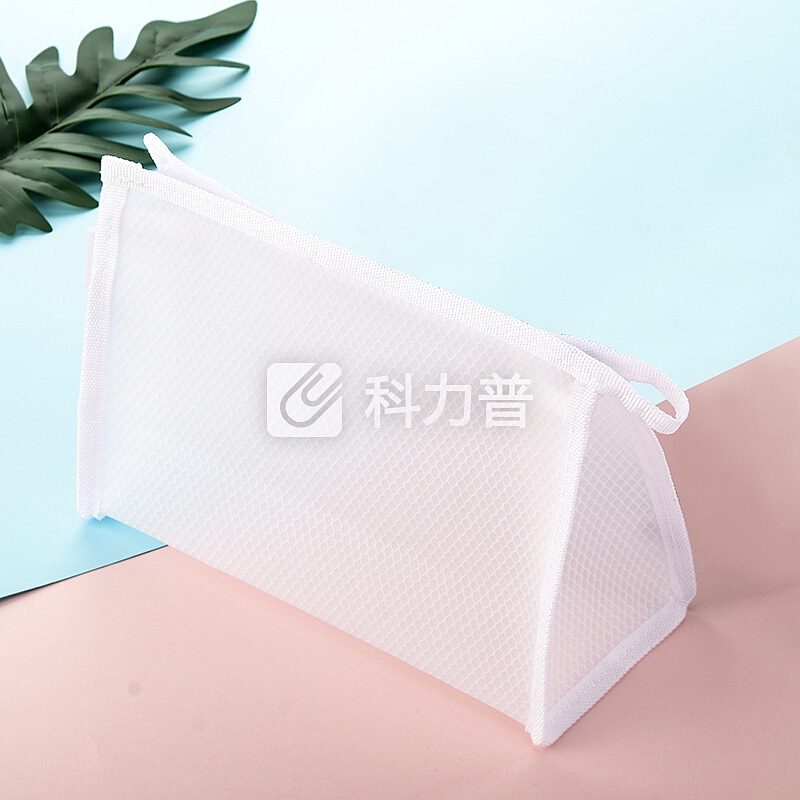 百草园 化妆包洗漱包 浴室透明化妆包女收纳包旅行洗漱包大容量防水化妆袋便携手拿包单个装白色