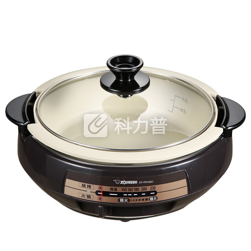 象印 ZOJIRUSHI 象印（ZO JIRUSHI）不锈钢多功能电火锅烧烤火锅两用电锅料理锅 EP-PEH20C-TA