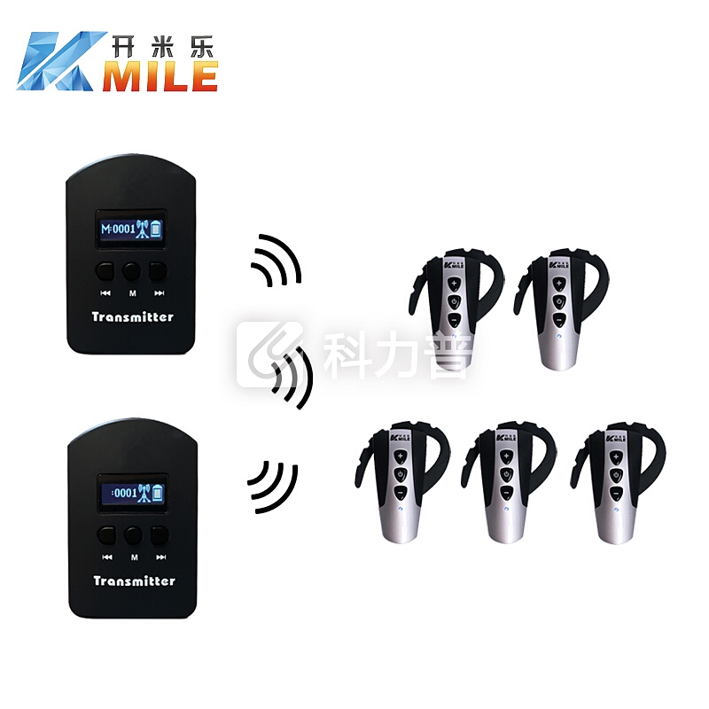 开米乐(KAIMILE) KML-680T/R无线讲解器一对多解说同声传译蓝牙耳机设备系统政企接待 双讲+50接收+64位充电箱