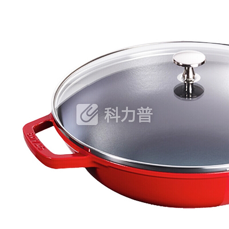Staub Staub 法国进口 30cm珐琅铸铁锅搪瓷炒锅 红色