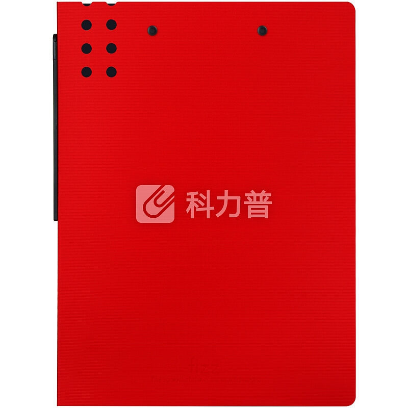 飞兹(fizz)A4加厚双强力文件夹子/彩色档案夹/资料夹/办公用品/学生试卷收纳夹 红色FZ101022