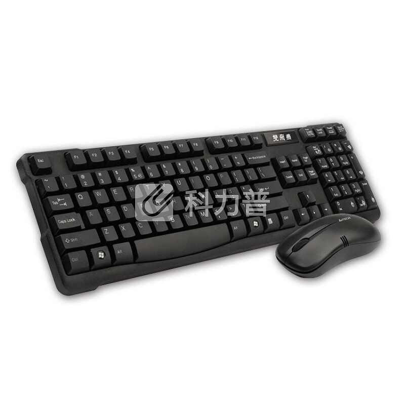双飞燕(A4TECH) 3200N 无线鼠标键盘套装 无线键盘鼠标套装 无线键鼠套装 电脑键盘 笔记本键盘 黑色