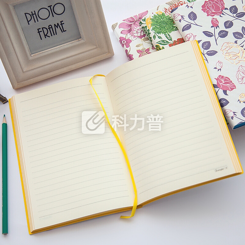 广博(GuangBo)25K120张复古皮面记事本子/日记本彩边设计 花语颜色随机 单本装GBP25738