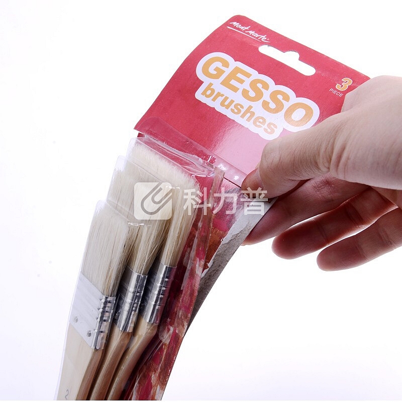 蒙玛特 Mont Marte 蒙玛特 画笔刷猪鬃刷子套装 水粉油画丙烯底纹刷 排刷板刷3支装MPB0003 3支装猪鬃刷