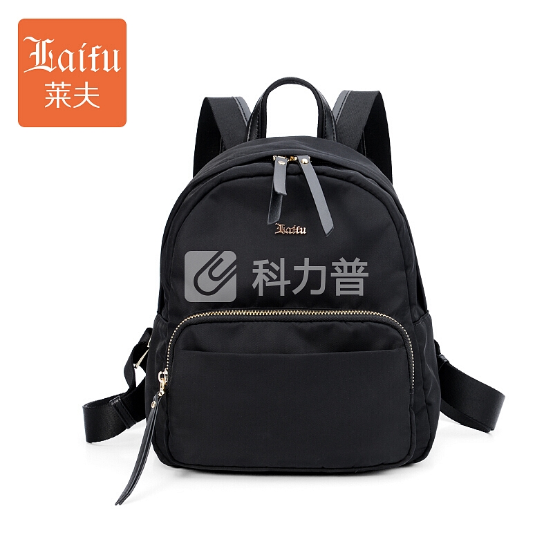 莱夫女双肩包韩版迷你时尚百搭牛津布背包黑色6761