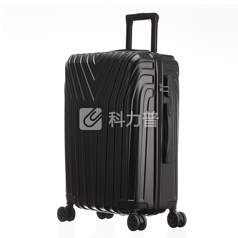 卡帝乐鳄鱼 卡帝乐鳄鱼 拉杆箱 旅行箱24英寸行李箱密码箱托运箱 时尚黑