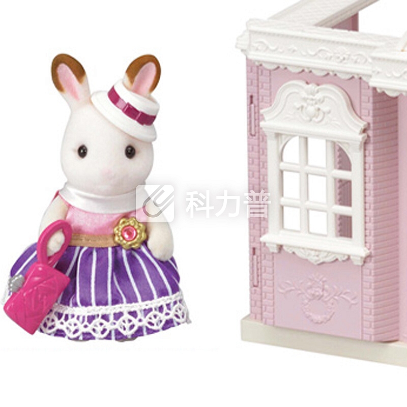 森贝儿家族 Sylvanian families 森贝儿家族公主玩具房子女孩娃娃玩具屋女童森林家族过家家人偶儿童玩具礼物--时尚小屋SYFC6006 时尚小屋