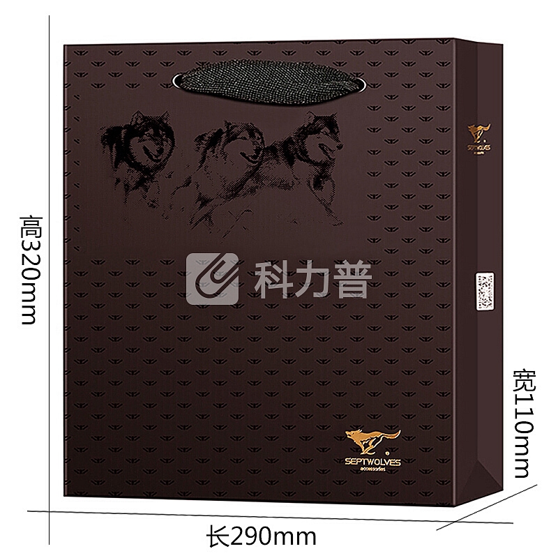 七匹狼 七匹狼 SEPTWOLVES 单肩包包装袋咖色