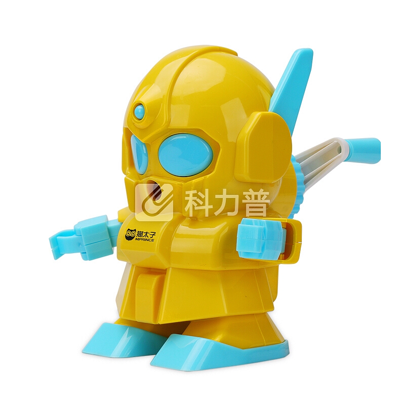 猫太子(MAOTAIZI)学生削笔机削笔器 小学生文具用品 多功能铅笔转笔刀自动进铅 机器人黄色