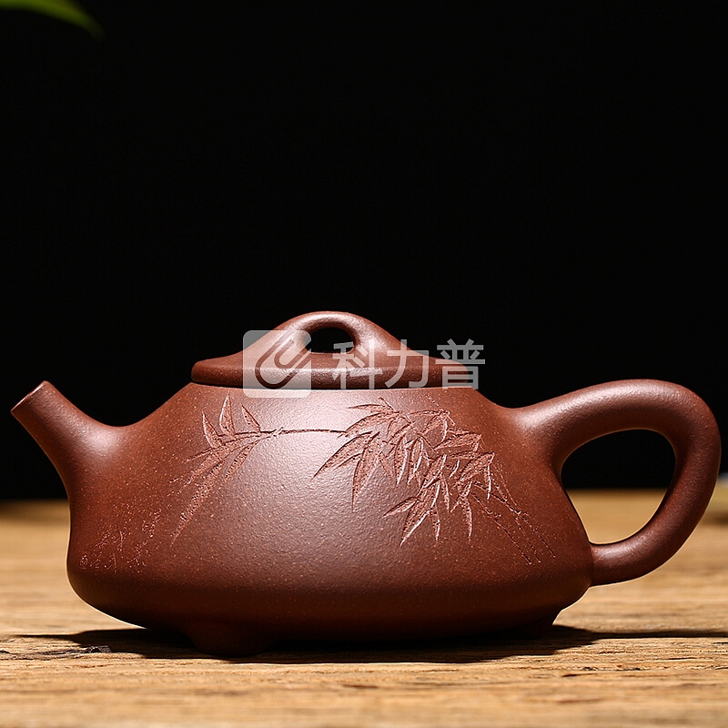 金镶玉 宜兴紫砂壶 功夫茶具原矿紫泥手工茶壶泡茶器 名家李小勤石瓢壶360ml